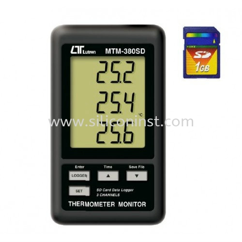 Lutron Thermometer Data Recorder (3 channel) - MTM-380SD