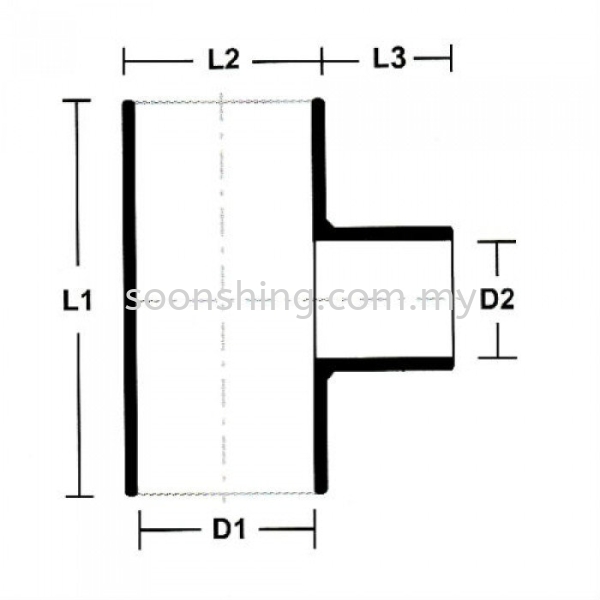 PVC Fittings Reducing Tee 2 1/2"x1 1/2" PVC ˮܼ ˮů   Supplier, Wholesaler, Exporter, Supply | Soon Shing Building Materials Sdn Bhd