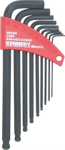 METRIC L-WRENCH BALL DRIVER SET (9-PCE)