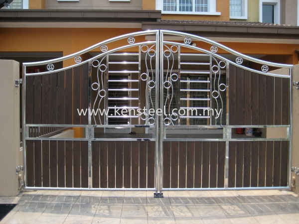 wood colour main gate45 Stainless Steel Wood Colour Main Gate Seri Kembangan, Selangor, Kuala Lumpur, KL, Malaysia. Supplier, Suppliers, Supplies, Supply | Kensteel