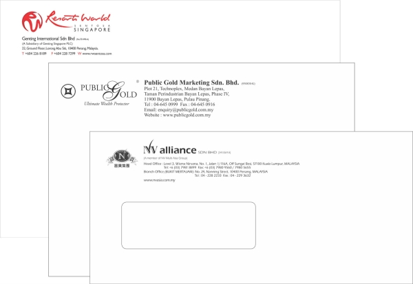 Envelope Envelope Penang, Pulau Pinang, Malaysia Supplier, Suppliers, Supply, Supplies | De Print Management Sdn Bhd