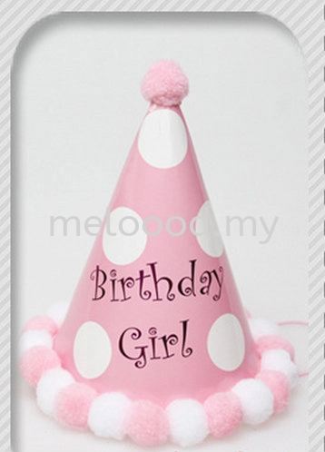 Party Hat Pink / Dots / Birthday Girl