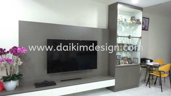 TV cabinet 019 TV Wall Design Kulai Johor Bahru JB Design | Daikim Design