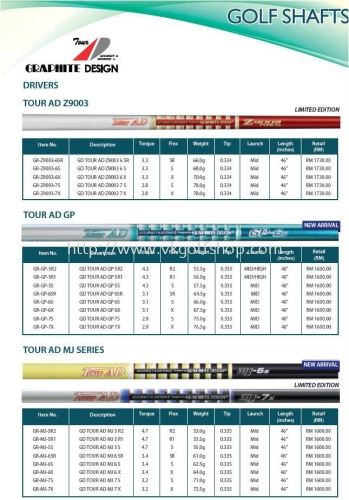 Graphite Design Golf Shafts