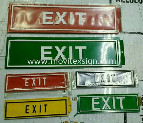 Exit sign ready stock mix colour low price 