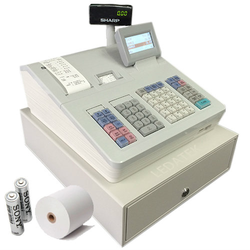 cash register machine with scanner