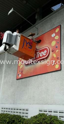 cleaning n washing signboard with protection coating / note: yearly contract  