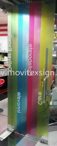 frosted printing with clear sticker office decoration 