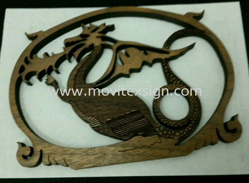 3D wood cutting n  laser  engraving layer 