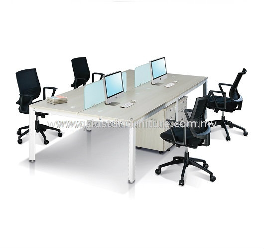 VANDA CLUSTER OF 4 OFFICE PARTITION WORKSTATION - Partition Workstation Taman Muda | Partition Workstation Taman Connaught | Partition Workstation Port Klang | Partition Workstation Sri Hartamas