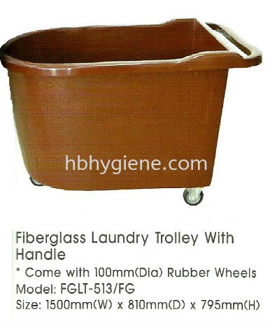 Fiberglass Laundry Trolley With Handle  Ƴ   Suppliers, Supplier, Supply | HB Hygiene Sdn Bhd