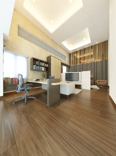 master Bedroom workstation Master bedroom Modern Contemporary Interior Design for Mr. Baldesh house in Rawang Shah Alam, Selangor, Kuala Lumpur (KL), Malaysia Service, Interior Design, Construction, Renovation | Lazern Sdn Bhd