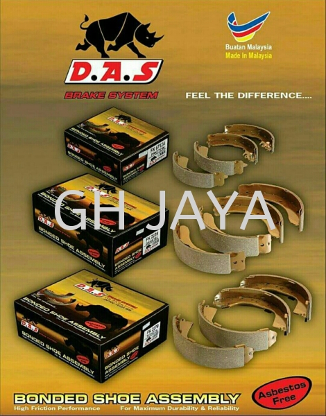  ( DAS ) BRAKE SHOES Brake System Kedah, Sungai Petani, Malaysia Supplier, Suppliers, Supply, Supplies | GH Jaya Autoparts Sdn Bhd