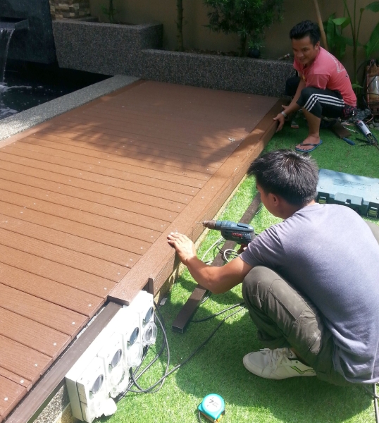 Filter cover on-site installation Filter Cover/Deck/Fence Johor Bahru (JB), Malaysia Supply Supplier Suppliers | Kohaku Koi House Sdn Bhd