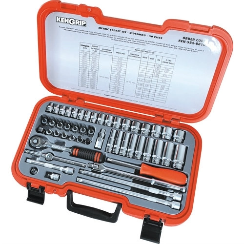 KEN5828810K - METRIC 50PC KEN-GRIP SOCKET SET 3/8" SQ DR