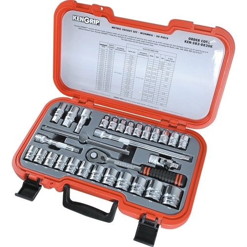 KEN5828820K - METRIC 30PC KEN-GRIP SOCKET SET 1/2" SQ DR