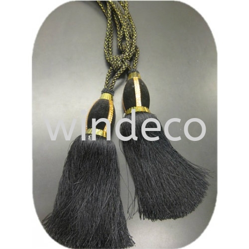 Tassel 02 (Black)  Tieback / Tassel Curtain Accessories Johor Bahru (JB), Masai, Desa Tebrau Supplier, Suppliers, Supply, Supplies | Windeco Curtain