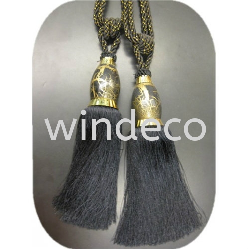 Tassel 03 (Black)  Tieback / Tassel Curtain Accessories Johor Bahru (JB), Masai, Desa Tebrau Supplier, Suppliers, Supply, Supplies | Windeco Curtain