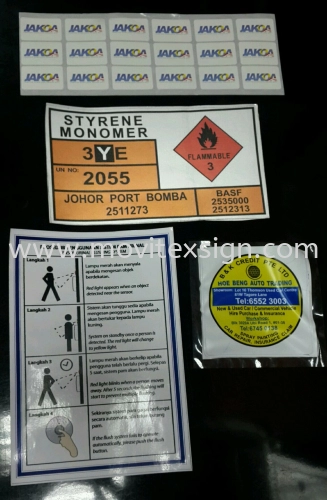 label  stickers for indoor outdoor industry used 