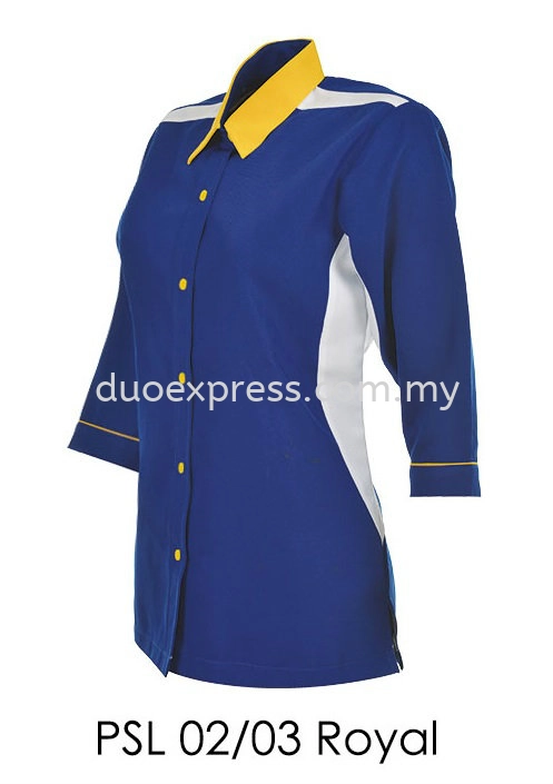 PSL 02 03 Royal Blue Ladies Corporate Shirt