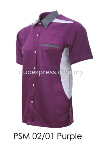 PSM 02 01 Purple Unisex Corporate Shirt