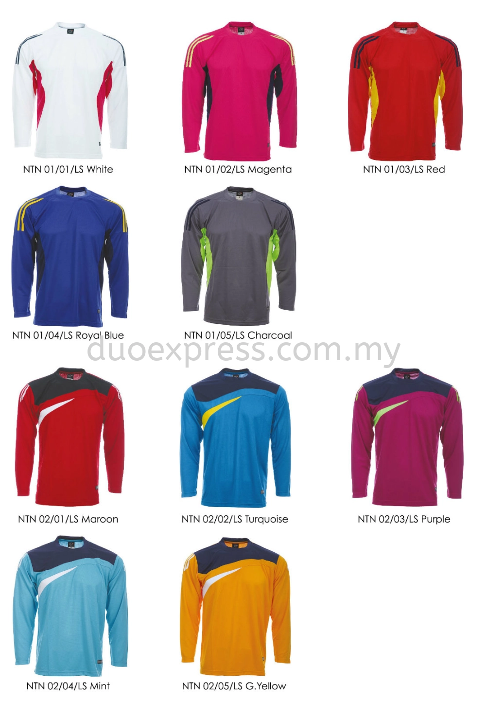 Plain Microfibre Long Sleeve T Shirt