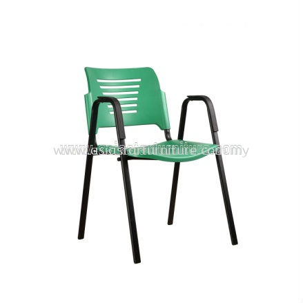 AEXIS PP CHAIR C/W ARMREST & 4 LEGGED EPOXY BLACK METAL BASE - folding/training chair - computer chair ara damansara | folding/training chair - computer chair oasis ara damansara | folding/training chair - computer chair bandar mahkota cheras