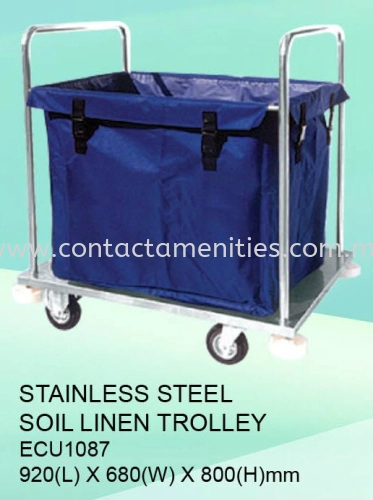 ECU1087 - S/Steel Soil Linen Trolley