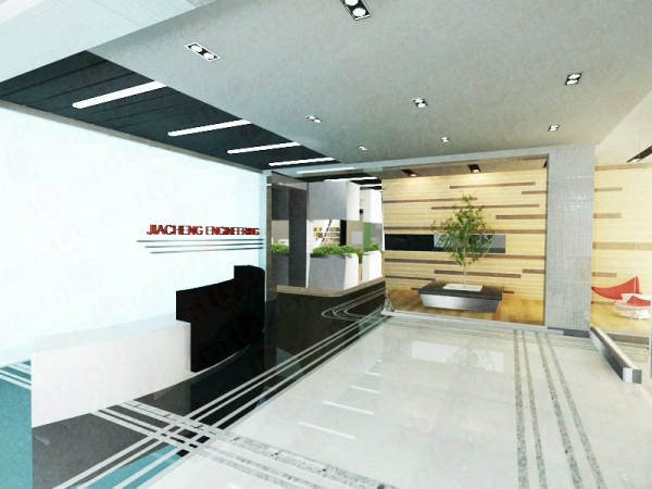 Geometry line design ideas Reception Area Modern Interior Design for JiaCheng Engineering Office in Shanghai, China. Shah Alam, Selangor, Kuala Lumpur (KL), Malaysia Service, Interior Design, Construction, Renovation | Lazern Sdn Bhd