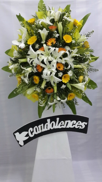 Funeral Arrangement (FA-130) Sympathy / Condolences Flower Arrangement Funeral Arrangement Kuala Lumpur (KL), Selangor, Malaysia Supplier, Suppliers, Supply, Supplies | Shirley Florist
