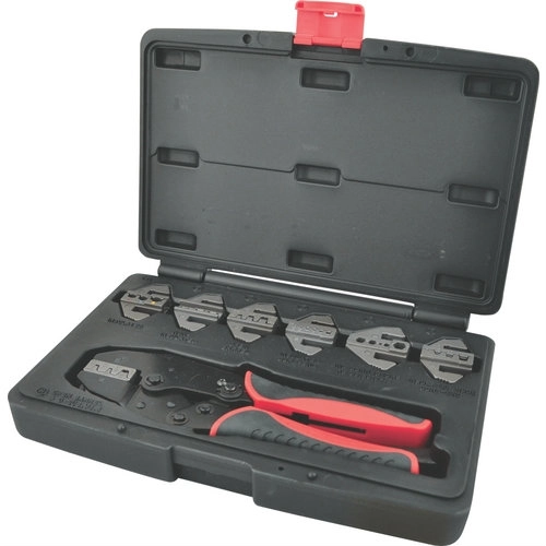 KEN5155740K - RATCHET CRIMPING TOOL C/WINTERCHANGEABLE JAWS 8PC