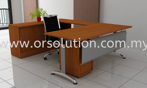 Steel Leg L Shape Table c/w Cabinet FST (24) T-Leg Office Table Johor Bahru (JB), Malaysia, Ekoflora Supplier, Suppliers, Supply, Supplies | OR Solution