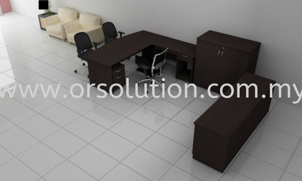 Standard Table with Swinging Door Cabinet FST (124) Executive Table Office Table Johor Bahru (JB), Malaysia, Ekoflora Supplier, Suppliers, Supply, Supplies | OR Solution