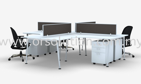 CL4 (2) Desking System-L-shape-Cluster Of 4 Office Partition Systems Johor Bahru (JB), Malaysia, Ekoflora Supplier, Suppliers, Supply, Supplies | OR Solution