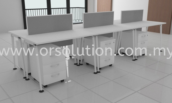 CR6 (2) Desking System-Rectangular-Cluster Of 6 Office Partition Systems Johor Bahru (JB), Malaysia, Ekoflora Supplier, Suppliers, Supply, Supplies | OR Solution