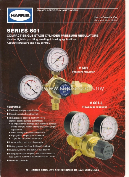 Harris-Series 601 Gas Regulators  Welding / Cutting / Heating Equipment Kuala Lumpur (KL), Malaysia, Selangor Supplier, Suppliers, Supply, Supplies | ST Gases Trading Sdn Bhd