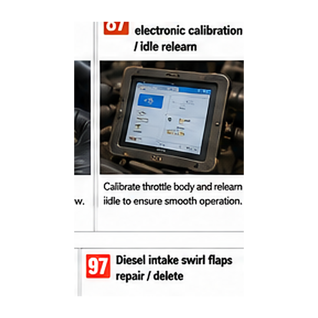 Throttle Body Electronic Calibration Idle Relearn