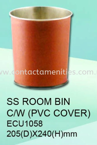 ECU1058 - SS Room Bin c/w PVC Cover