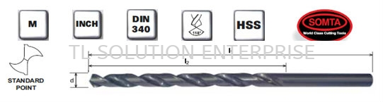 Straight Shank Drills - Long Series (HSS) SS long Series Drills Johor Bahru (JB), Malaysia Supplier, Suppliers, Supply, Supplies | TL Solution Enterprise