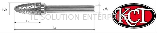 Rotary Burrs - Tree Shape with Radius End (Form F) Burr Burr Saw Johor Bahru (JB), Malaysia Supplier, Suppliers, Supply, Supplies | TL Solution Enterprise