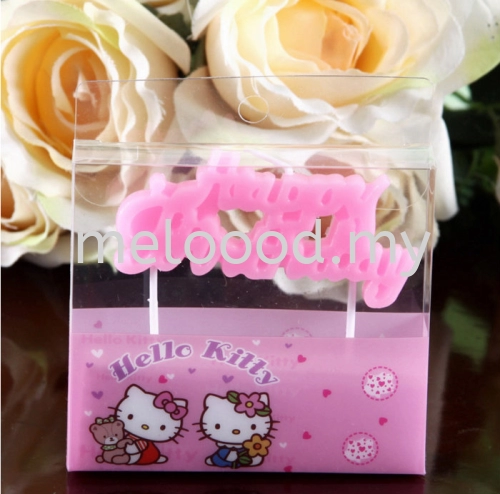 Hello Kitty Pink Happy Birthday Candle - 2002 0601 01