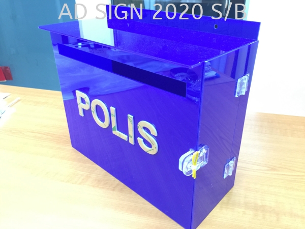 ACRYLIC LETTER BOX (POLIS) Customize Box Acrylic Display Box Puchong, Seri Kembangan, Selangor, Kuala Lumpur (KL), Malaysia. Manufacturer, Supplier, Provider, One Stop | AD Sign 2020 Sdn Bhd