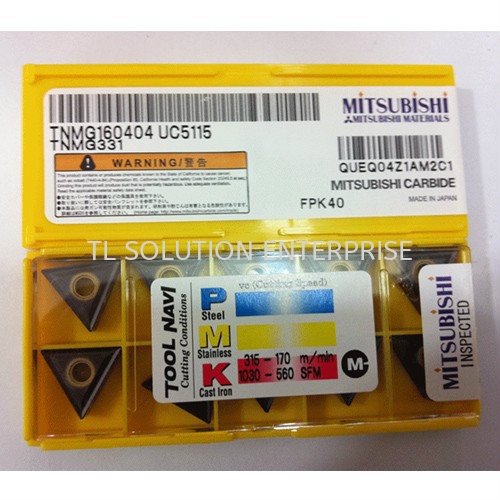 TNMG160408 UC5115 TNMG160404 UC5115 MITSUBISHI Carbide Insert Johor Bahru (JB), Malaysia Supplier, Suppliers, Supply, Supplies | TL Solution Enterprise