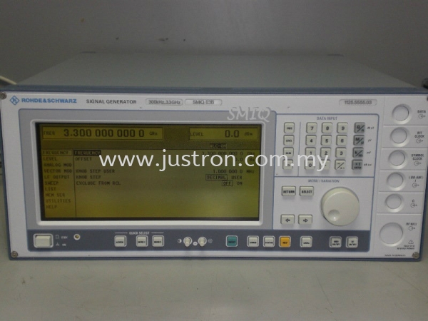 Rohde & Schwarz SMIQ03B Signal Generator Rohde & Schwarz Johor Bahru, JB, Malaysia Supply Supplier Suppliers | Justron Technology Sdn Bhd