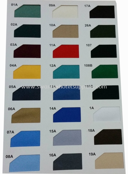 01A-TO-19A Plain Colour - 60 inch Gaberding  Cloth Colour Johor Bahru (JB), Malaysia Supplier, Suppliers, Supply, Supplies | Swantex Hotel Supplies