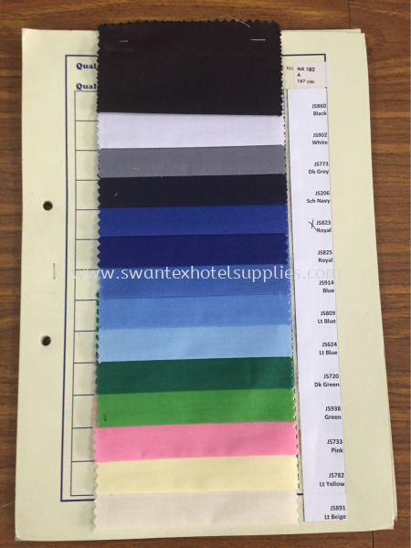 Sample Colour JS Series We Are Selling Variety Uniform Cloth Johor Bahru (JB), Malaysia Supplier, Suppliers, Supply, Supplies | Swantex Hotel Supplies