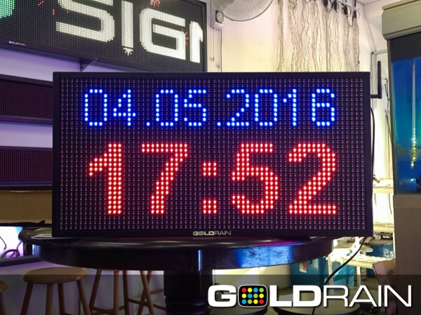 LED Clock And Calendar Signbrond Clock And Calendar Johor Bahru (JB), Johor, Skudai, Malaysia Supplier, Supplies, Supply, Service, Programming | Goldrain LED Multimedia Trading
