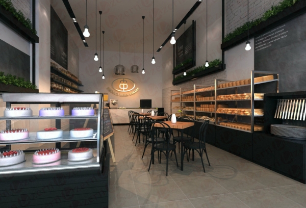 Cozy & comfortable environment Entrance of Bakery Shop BISCOTTI BITES BAKERY SHOP MODERN INDUSTRIAL DESIGN IN JAYA SHOPPING MALL Shah Alam, Selangor, Kuala Lumpur (KL), Malaysia Service, Interior Design, Construction, Renovation | Lazern Sdn Bhd