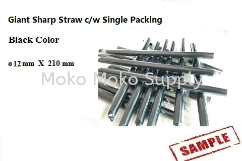 7 Giant Straw black 12 x 210 Packing Utensils Penang, Malaysia, Raja Uda Supplier, Suppliers, Supply, Supplies | Moko Moko Supply