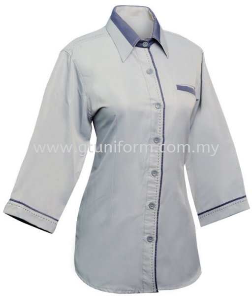 READY MADE UNIFORM F0315 (Grey & D.Grey) Series 3 - Polysoft Corporate Uniform Selangor, Kuala Lumpur (KL), Malaysia Supplier, Suppliers, Supply, Supplies | GT Uniform Sdn Bhd